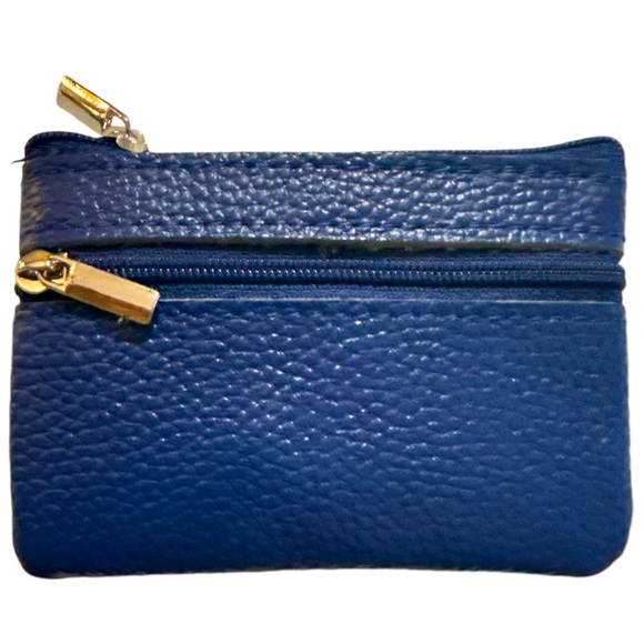 Genuine Leather Navy Coin Purse or Small Wallet for Waist Bag/Fannt Pack, NWOT - Picture 5 of 5